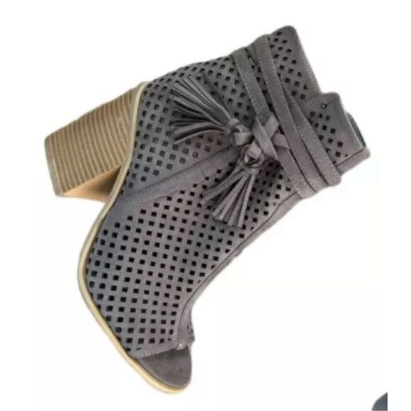 Womens London Rag Shoes Faux Suede Serena Heeled Bootie Ankle Boots - Sz 6.5 - Picture 5 of 5